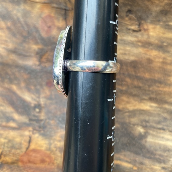 Lepidolite and 925 sterling dipped ring size 10 NEW - Picture 3 of 12